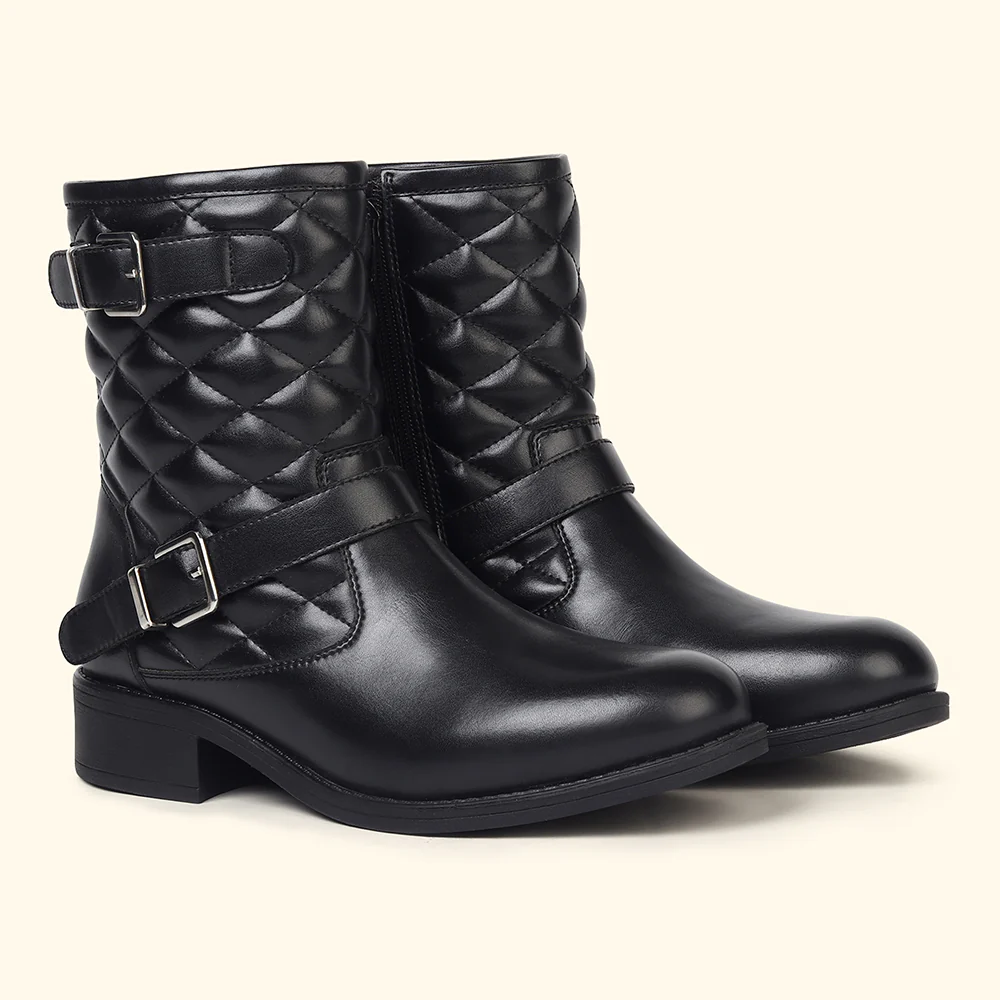 Slays Quilted Buckle mid-calf boots for Women - Image 2
